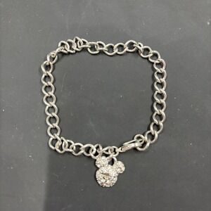 Vintage Disney Silvertone Silver Tone Charm Bracelet